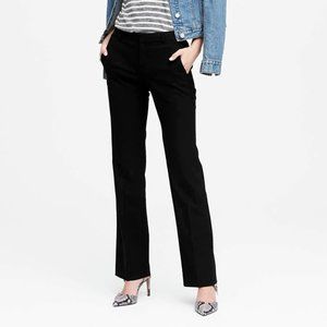 Banana Republic Logan Dress Pant Size 10 Womens Black Mid Rise Stretch Career